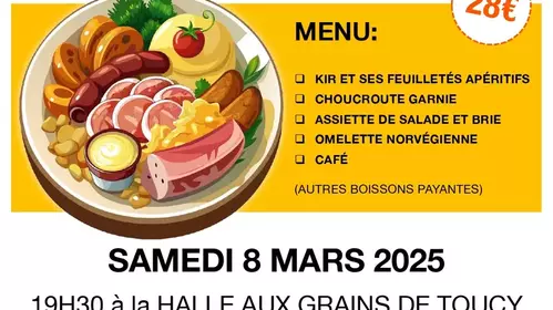 Soirée choucroute le samedi 8 mars 2025